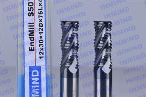 Buy cheap Standard Length Type Rough End Mill , AlTiN Coated 4 Flute End Mill SGS product