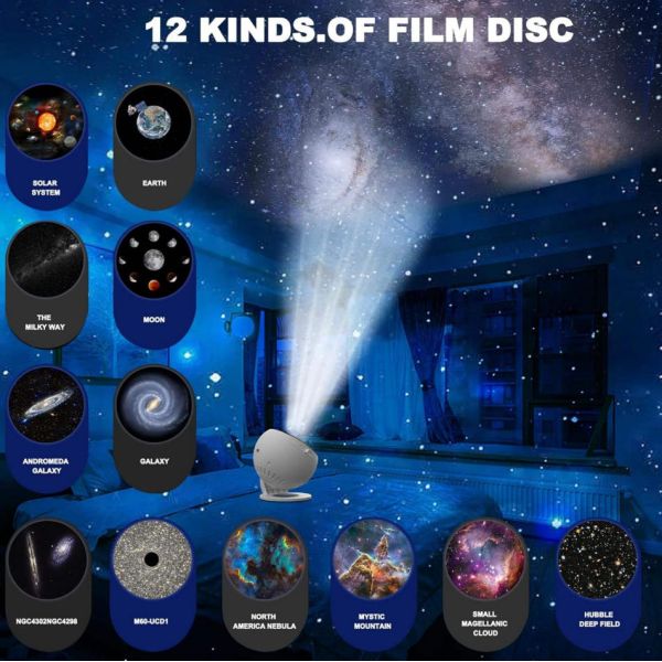 360 Degree Galaxy Projector for Room Galaxy Star Projector Light Planetarium Projector