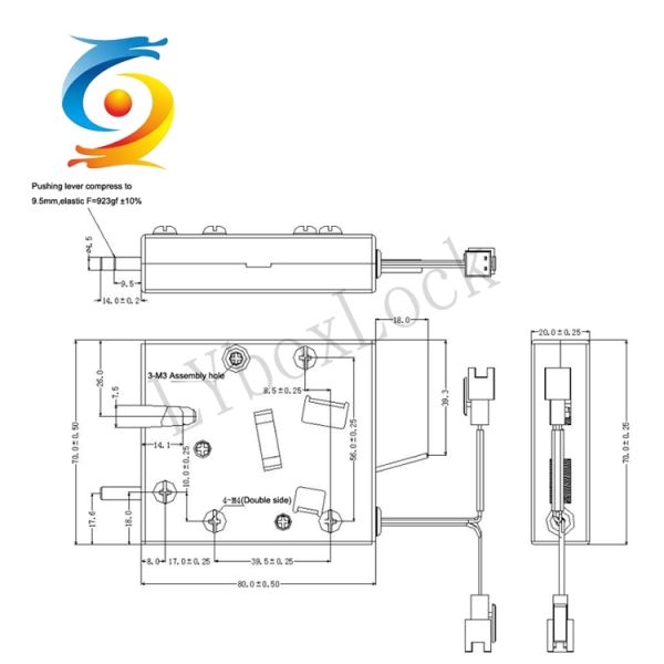 SPCC Outdoor Solenoid Cabinet Lock Electromagnetic Shockproof