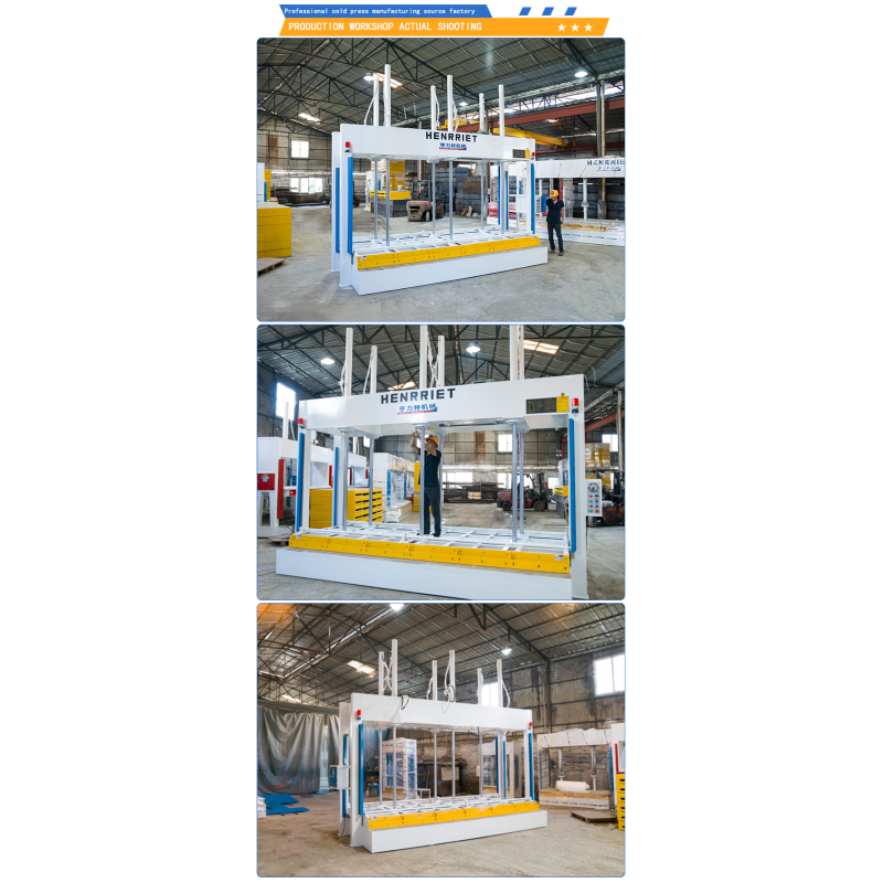 50t customized 8-cylinder cold press machine for producing various building categories such as carbon fiber soundproof stainless steel doors