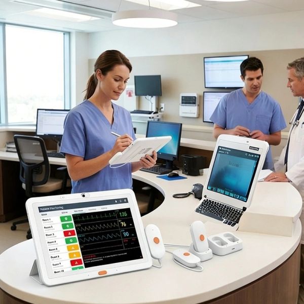 Android Hospital Bedside Tablet with POE and Multi-Point Touch Screen