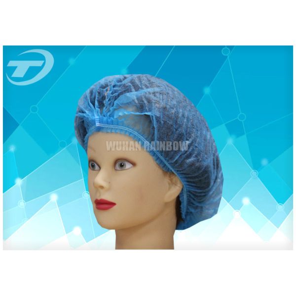 RED PP Disposable Surgical Caps For Nursing / Surgical Bouffant Caps