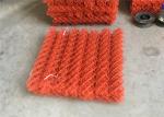 Orange Chain Link Fabric construction barriers with 1"/25mm*25mm New Zealand