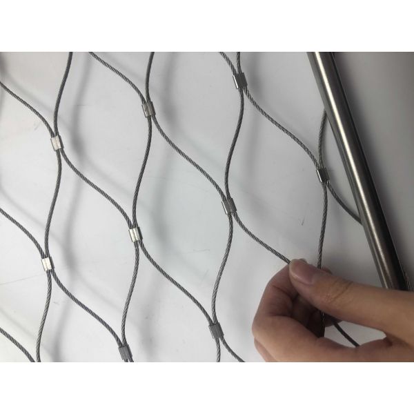 Premium 304 Stainless Steel Wire Rope Safety Net For Security Fencing