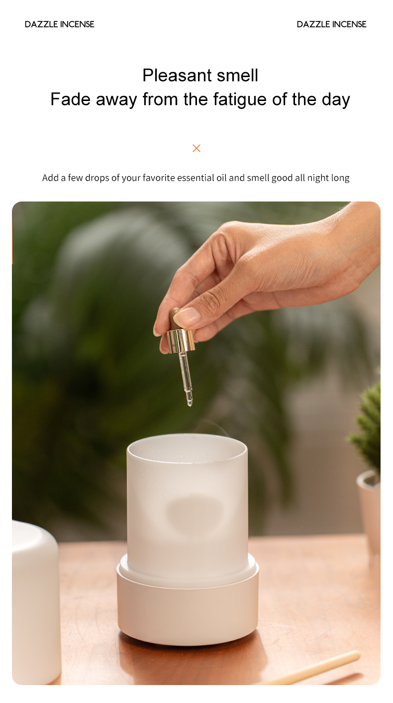 Promotion Bed Room Lamp Electric Night Led Usb Portable Table Simulated Candle Light Scent Diffuser