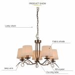 Modern metal chandeliers uk style with lampshahde Kitchen Dining room lighting
