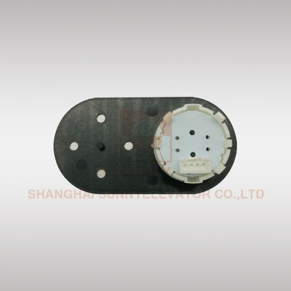 Lift Spare Parts Replacement Elevator Buttons ABS Base With Metal Circle Outer Frame And Surface