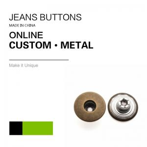 Buy cheap Antique Brass Custom Jeans Metal Button Denim Clothing Bulk Trims product