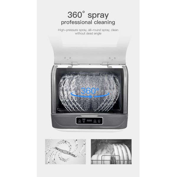 Touch Button Disinfection Drying Dishwasher Desktop Smart Small Non Installation