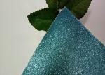 Blue Thick Glitter Fabric , Glossy Shoe Fine Glitter Fabric 138cm Width