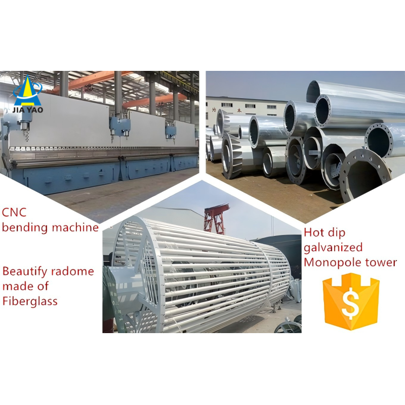 35Meter Low Wind Load Monopole Tower For Residential Compound Entrance Telecom