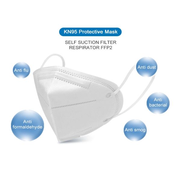 Laboratory KN95 Dustproof Disposable Face Mask Filtration Efficiency 99% PFE
