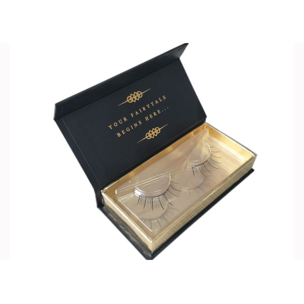 Small Size Eyelash Packaging Magnetic Closure Gift Box Various Design With Plastic Tray