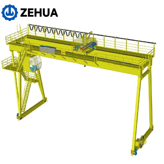 Zehua European Type Double Girder Gantry Crane Customizable Heavy Duty Port Warehouse Lifting Equipment