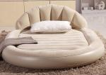 Low Round Inflatable Air Mattress King Size Flocked PVC Material 13 . 6KG G . W