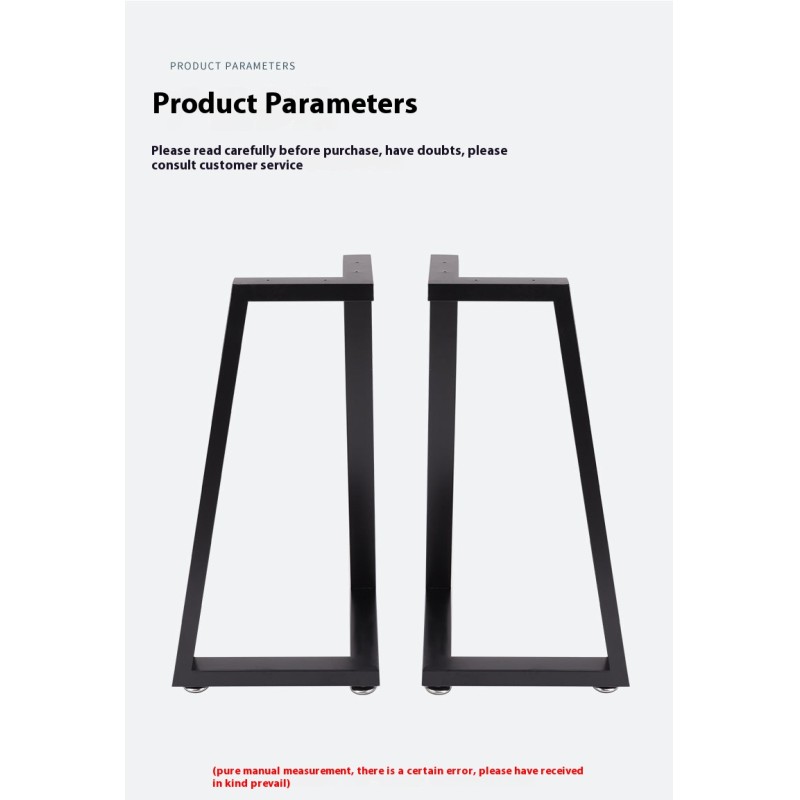 Iron Stool Legs Metal Square Frame Bar Table Feet Support Corner Computer Desk Table Legs