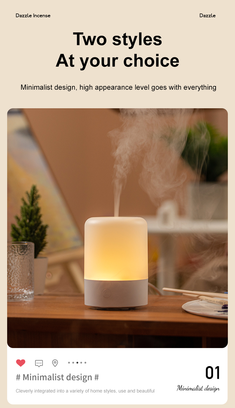 Promotion Bed Room Lamp Electric Night Led Usb Portable Table Simulated Candle Light Scent Diffuser