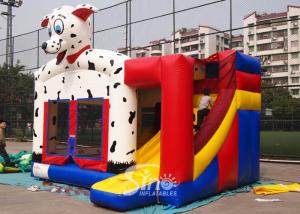 Buy cheap Outdoor N indoor spotted dog inflatable bounce house with slide for family yard parties product