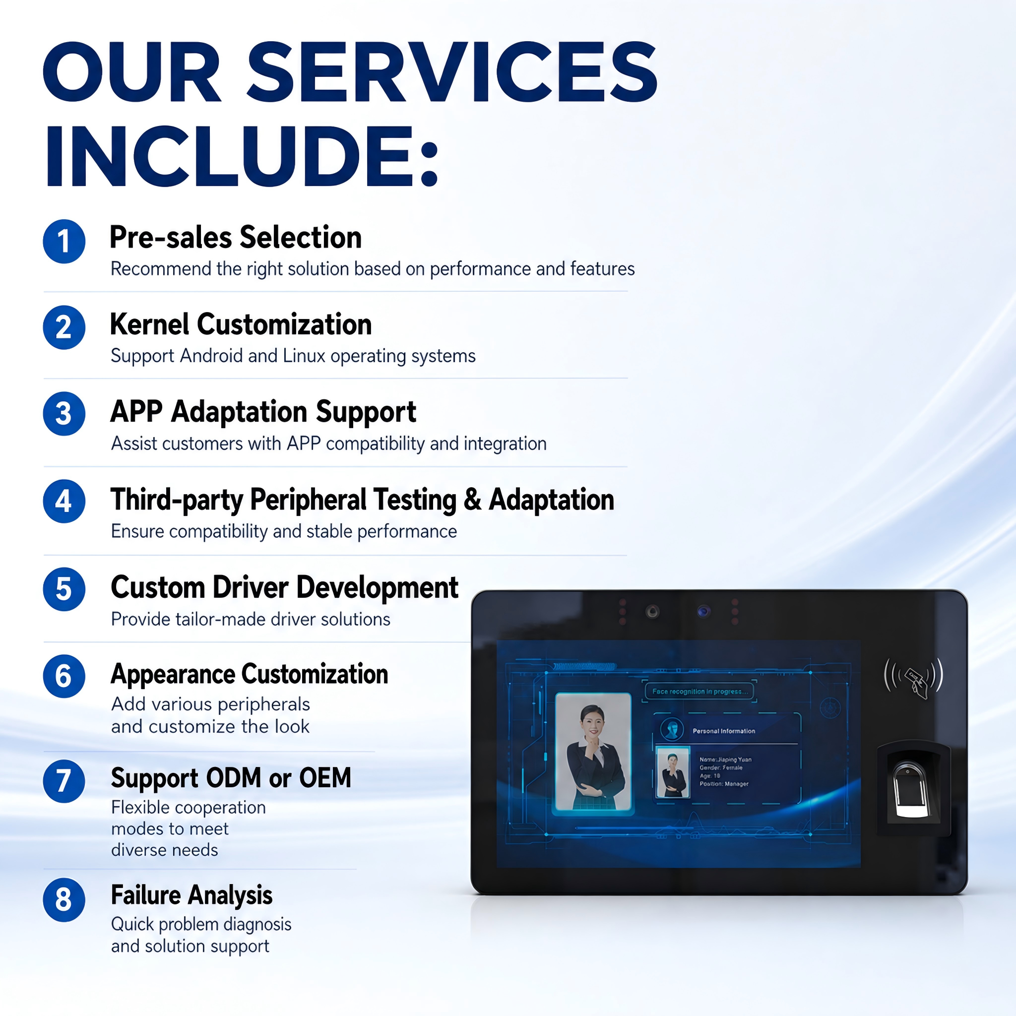 10.1" Face Fingerprint RFID Card Access Control Time Attendance Terminal
