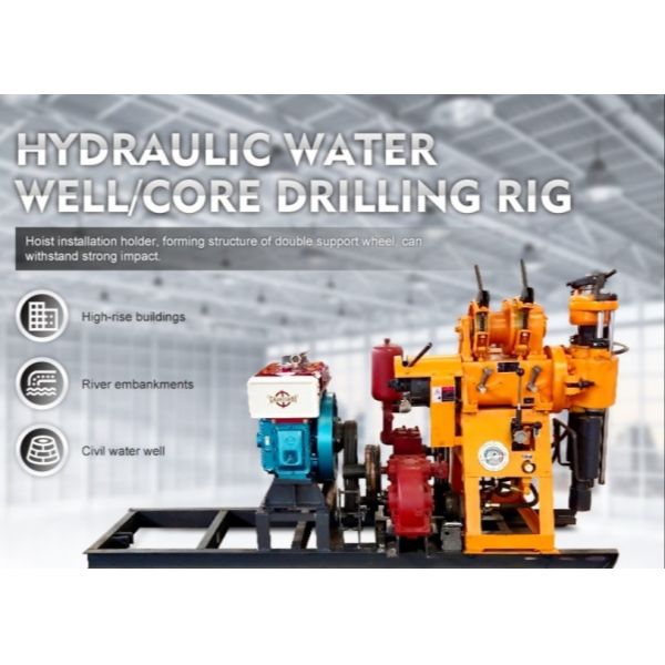 Portable Trailer Mounted Drilling Rigs Auto Borewell Soil Testing One Hundred Meters