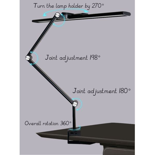 LED Clamp Light Screen Fill Computer Work Light For Children'S Desk Eye Protection