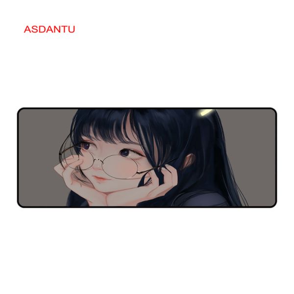 800x300x3mm Art Sexy Girl Pattern Gaming Mouse Pad with Edge Locking and CE Approved