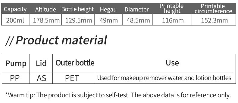 Custom Empty 200ml Cosmetic Lotion Packaging Bottle with Pump Sprayer for Face Mask & Skin Care Serum Custom Color