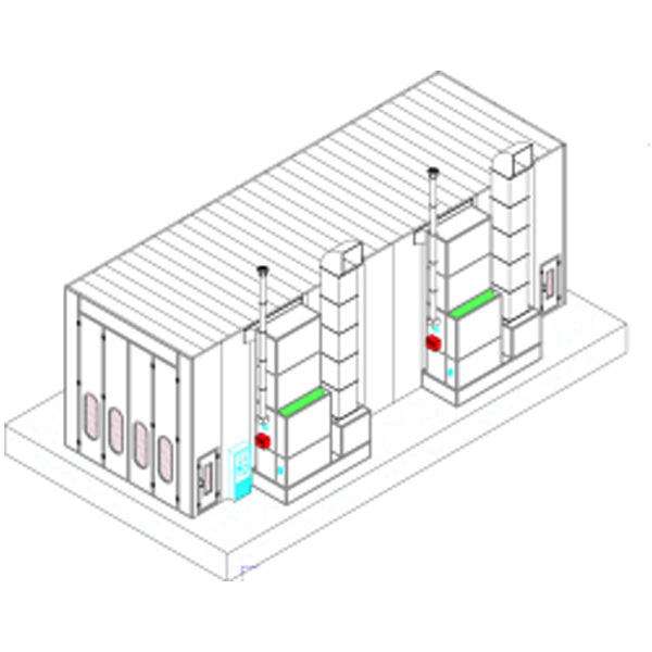 12M Truck Spray Booth Diesel Burer train metro spray booth without a base Bus Spray Booth