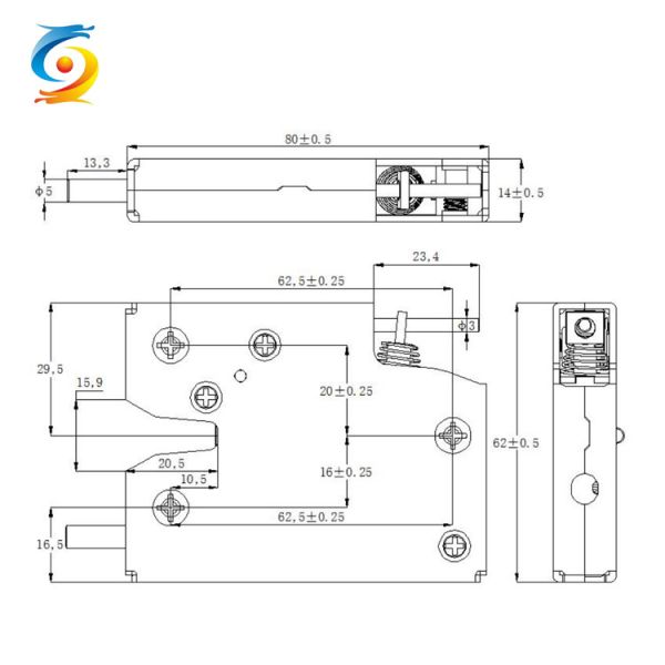 Silver Smart Locker SPCC Solenoid Locks Anti Pry Dc12v