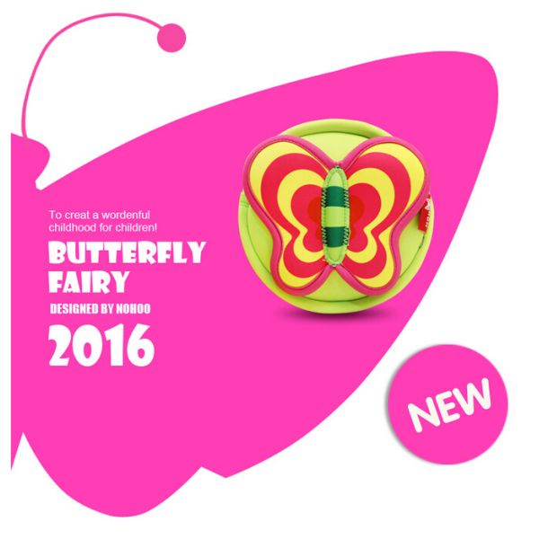 Pretty 3D Cartoon Butterfly Waterproof Shoulder Bag With Zipper