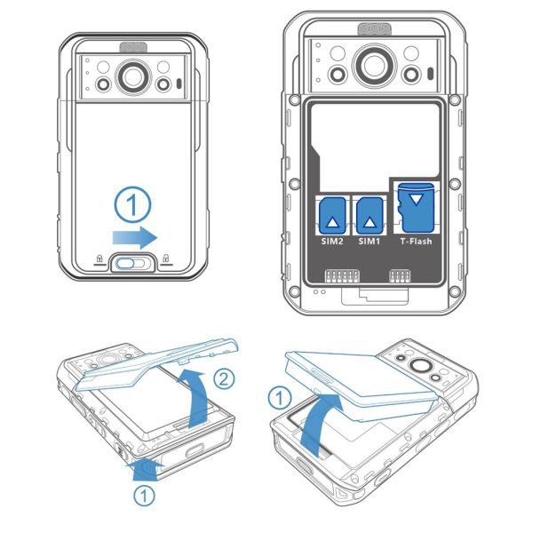 1080P Resolution 5G Body Camera with GPS/Bluetooth/Accelerometer and Android 10 System
