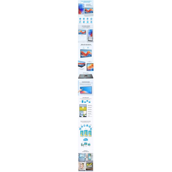 43" High Brightness Wall Mount Light Box Display – 2000 cd/m², E-LED, Android 11 for Storefront & Retail