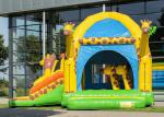 Big Party Giraffe Inflatable Bounce House With Slide Digital Printing Enviroment