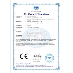 Guangdong Siwei Packaging Co., Ltd. Certifications