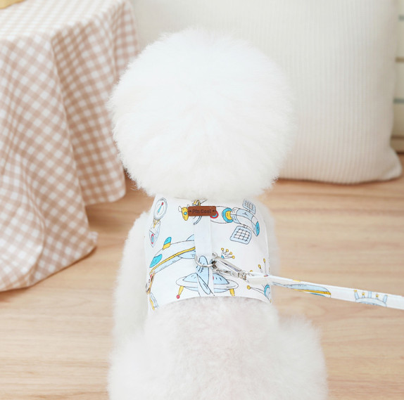 Nylon Adjustable Universal Pet Harness Leash White For Cats