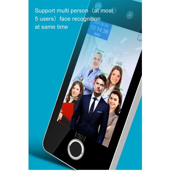 TCP/IP WiFi Cloud Access Control System Multi-Person Face Recognition Biometric Time Attendance Night Vision 5000/10000