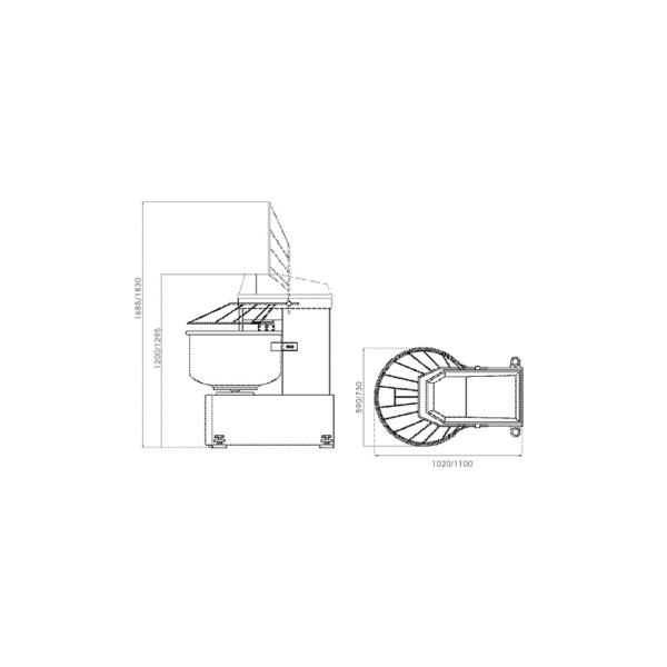 Industrial dough mixer kneading flour mixer machine for bread