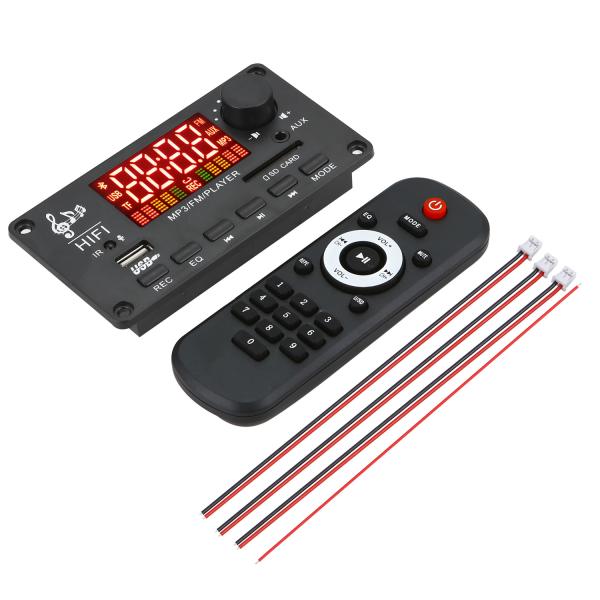 Bluetooth 5.0 MP3 Decoder Board with 100W Power and Multi-Format Support for USB TF FM AUX