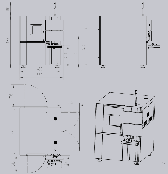 CNC programable automatic inspection Electronics X-ray machine Unicomp AX9100MAX for IC curvature measurement
