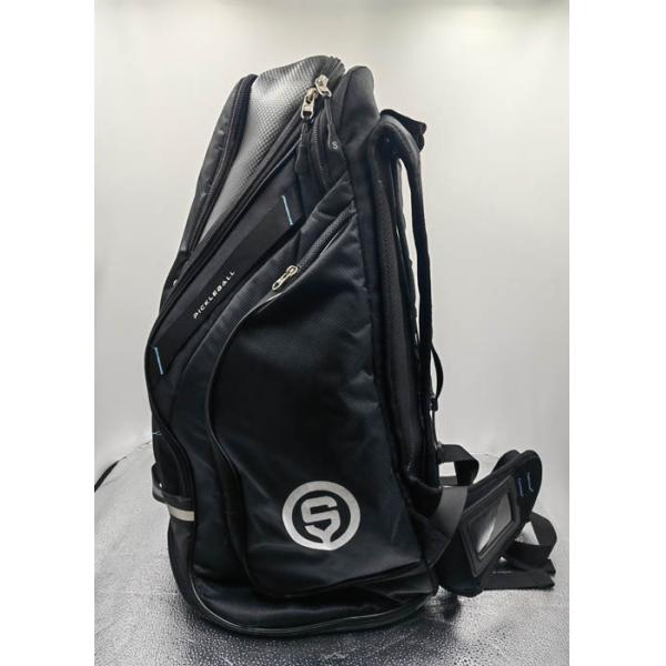 Multifunctional Pickleball Racket Bag 30L Black With Padded Shoulder Strap