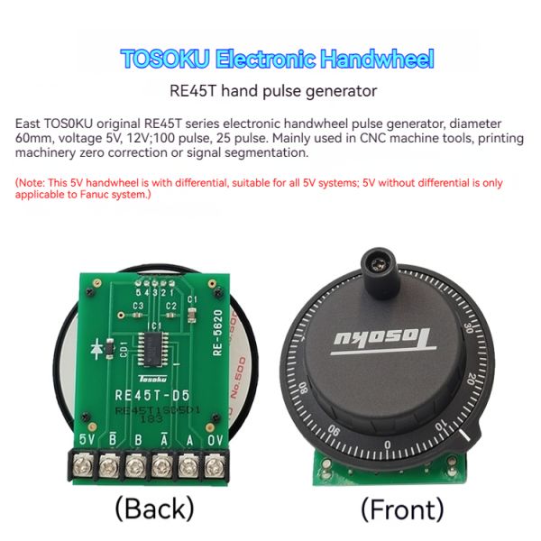 Original Tosoku RE45T Electronic Rotary Encoder CNC Machine Tools MPG Hand Wheel Manual Pulse Generator for Engraving Machine