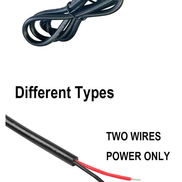 5V USB to Open Stripped Tinned Bare Wires End Pigtail Power Charger Cable for LED Strip Light Lamp