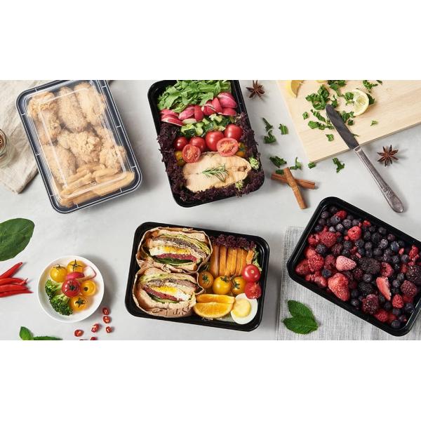 Meal Prep Containers with Lids Plastic Food Storage Lunch Plan To Go Box Disposable Take Out