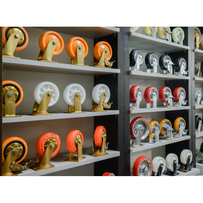 Product display of caster wheels