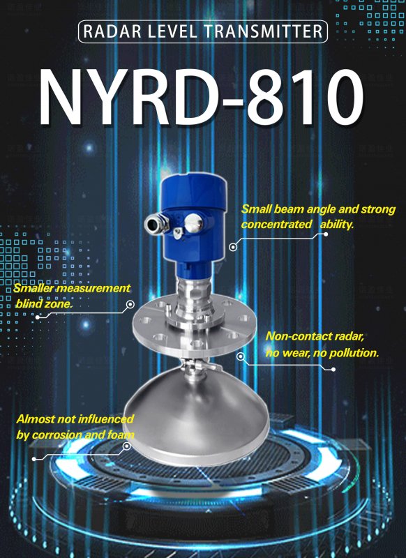 High quality Level Transmitter radar with RS485 4-20mA radar Level Sensor for Highly dusty environment