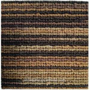 Chine made multi level loop striped Nylon carpet tile