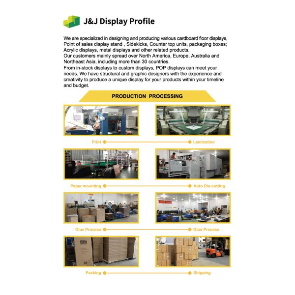 Flooring Recyclable Knock Down Shelves Displaying Corrugated Board Cardboard Floor Display Stand For Stationery, Skin Care, Outdoor Accessories Items
