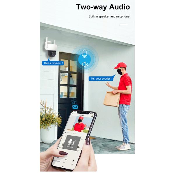 Solar IP Camera WiFi Outdoor 9000 MAh Battery AI PIR 3MP Video Surveillance Wireless Cam Home Security Protection PTZ