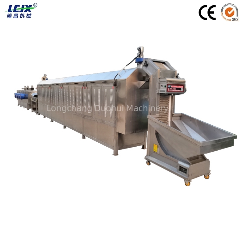 304 Stainless Steel Continuous Roasting Machine with Automatic Control and Electromagnetic Heating for Industrial Roasting Line
