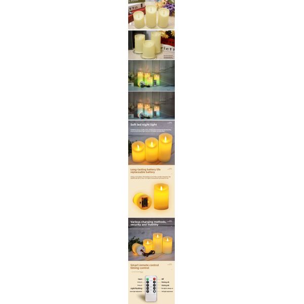 LED candle size comparison and dimensions